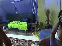 Insatiable European twins suck an Italian cock with toys and wet masturbation.