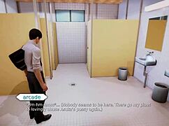 i'm playin waifu academy with elizabeth laroche, seein her big tits an curvy body