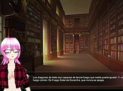 Lin la dragona de hielo engages in detailed mirror scene with monster in anime hentai