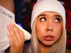 Horny Blonde Enjoys Testing Her Friend's Cock Live on Her Webcam Show