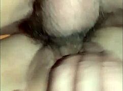 Wife squirts on monster cock during anal webcam fucking.