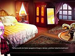 Lin la dragona de hielo engages in detailed mirror scene with monster in anime hentai