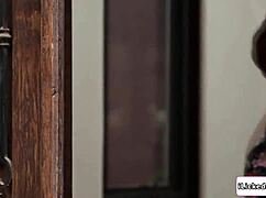 Big tits lesbian scissoring her blonde stepsis pussy