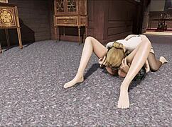 Katsu and Emogene clash in fierce lesbian action from Fallout 4.