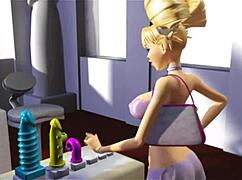 3dgspot - busty blonde bimbo cant resist fucking all her holes compilation 3d animation