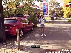 Outdoor POV Date with Tattooed Blonde German Milf