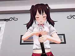 sister's anal tease with edging handjob in uncensored anime