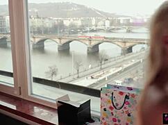 Lika Star drives Lovita Fate wild with orgasms on the sofa. Birthday surprise brings petite blonde multiple climaxes.