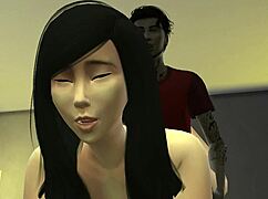 Alodia rides in cowgirl position in this hentai scene