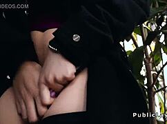 romanian babe takes huge dick deep in ass outdoors