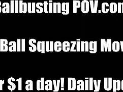 your balls are in danger of being busted humiliation femdom pov mistress domination caught ball kicking fetish bdsm slave