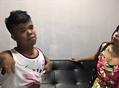 i'm chilling at home when this latina teen comes over for a deepthroat session.