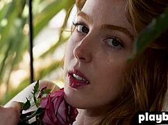 Man, sexy redhead milf Erna O’Hara just stripped and showed her hairy pussy!