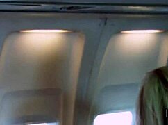 lezzie bff turning airplane orgy into wild pornstar action