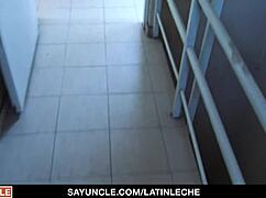 Latino Hunk with Tattoos Dominates Big Dick Boy