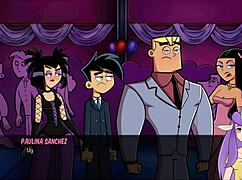 Goth cheerleader in Amity Park redux gives Danny a handjob