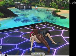 these futas and shemales get wild in sims 4 fun. feet and 3d action everywhere!