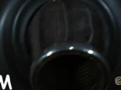 Hotty Gets Her Muff Pleasured While Inside A Cage With Bound Oral Sucking