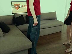 Latina dancer babe slams hard and flaunts her skinny frame