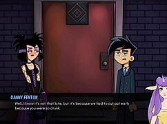 Goth cheerleader in Amity Park redux gives Danny a handjob