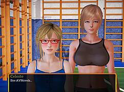 Blonde Character With Small Tits In Family Game