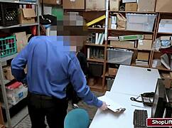 Shoplifter Gets Her Shaved Pussy Banged