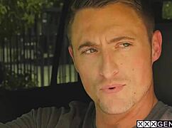 Stranger fucks big ass shemale Dane Stewart hard outdoor.