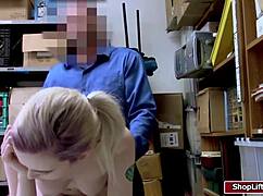 Shoplifter Gets Her Shaved Pussy Banged