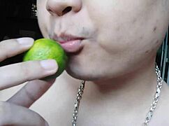 I lick my Chinese pussy during masturbation