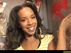 Amazing interracial gloryhole experience with ebony performer