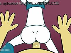 jenny and sheldon parody gets wild with brokenrobot blowjob action