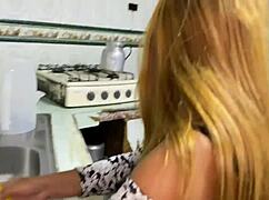 stepson caught watching stepmom stretch for yoga