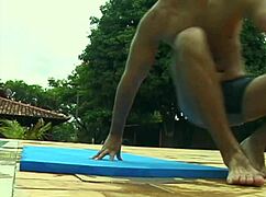 Brazil latin muscle studs fuck and suck on knees