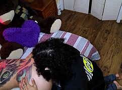 demon futanari fucks with monster cock and cums hard