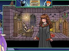 Witch trainer silver part 15 features a sexy brunette teacher with big tits in an anime hentai game.