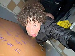 Stepmom Gives Stepson's First Public Bathroom Fuck Flashing Natural Tits