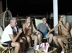 All about swing and pleasure, they teamed up. Who made that cock so wet with a blowjob? - Elo Cardone, Victor Mustang