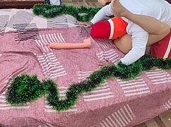 sucking my big ass stepmother's pussy and ass under the christmas tree.