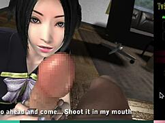 She Gives Nice Blowjobs to Twin Succubus in Cute Outfit Game