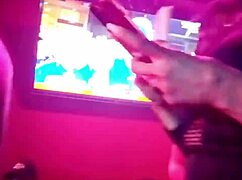 naked ebony stripping at club onyx night out