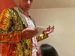 while doing standup, mchenry cruiser gets milf blowjob