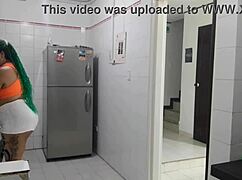 house maid sucks my cock while fingering her pussy