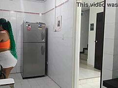 house maid sucks my cock while fingering her pussy