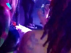 naked ebony stripping at club onyx night out