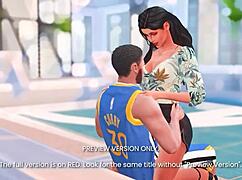 courtside action in 3d anime parody preview