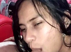 Latina teen enjoys deep pussy fucking and blowjob milking