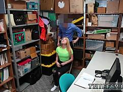 blonde gets creampie and 69 cum shots while officer watches 😏