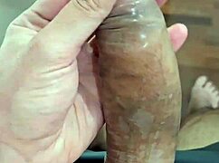 Struggling to fit condom on my thick Brazilian penis feels so raw