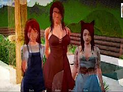 big tits teen in homemade game scene