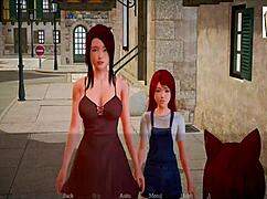 big tits teen in homemade game scene